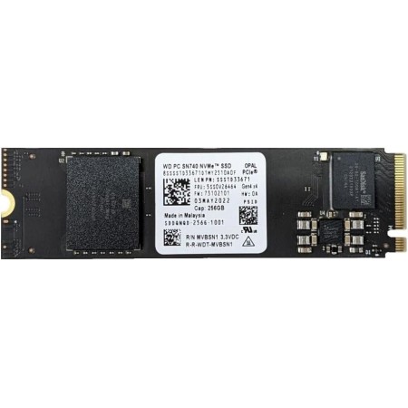 OEM Western Digital PC SN740 256GB M.2 PCI-e GEN 4X4 NVME SSD Unidad interna de estado sólido 80 mm 2280 factor de forma M clave