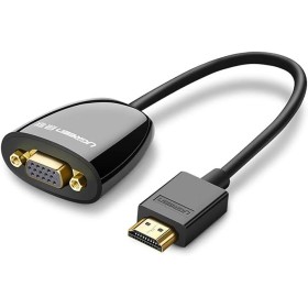 Ugreen® cable adaptador HDMI a VGA 1080P, conversor HDMI a VGA masculino a masculino/macho a macho para PC laptop (Blanco-A)