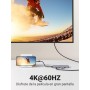 UGREEN Hub USB C 4K 60Hz, 6 En 1 USB C Hub a HDMI 4K 60Hz, USB 3.0 Hub, Lector Tarjeta SD TF, Adaptador USB C Compatible con