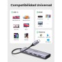 UGREEN Hub USB C 4K 60Hz, 6 En 1 USB C Hub a HDMI 4K 60Hz, USB 3.0 Hub, Lector Tarjeta SD TF, Adaptador USB C Compatible con