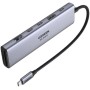 Ugreen 45521 Adaptador multipuerto 7 en 1 USB-C Hub 4K HDMI con 100W PD, 2 USB- C 3.0, USB 3.2 y lector de tarjetas SD/TF 104