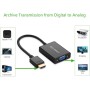 UGREEN Adaptador HDMI a VGA 1080P con Salidad de Audio y Mirco USB de Alimentación Coversor de Video HDMI Macho a VGA Hembra