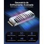 ORICO OSC SSD 4TB, hasta 7450 MB/s, SSD M.2 PCIe Gen4 NVMe con Disipador Refrigerado por Agua, Geles Autovaporantes para