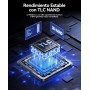 ORICO OSC SSD 4TB, hasta 7450 MB/s, SSD M.2 PCIe Gen4 NVMe con Disipador Refrigerado por Agua, Geles Autovaporantes para