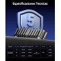 ORICO OSC SSD 4TB, hasta 7450 MB/s, SSD M.2 PCIe Gen4 NVMe con Disipador Refrigerado por Agua, Geles Autovaporantes para