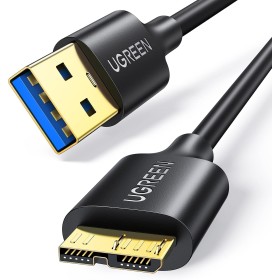 UGREEN Cable USB 3.0 a Micro B 5Gbps Compatible con Galaxy Note S5, Disco Duro Toshiba Canvio Basic, Seagate Backup, Maxtor M3,