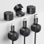 UGREEN [6 Piezas Clip de Cable de Resorte con [Rotación de 91°] Magnético [360° Rotación Mejorado] Organizador Cable