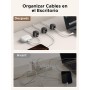UGREEN [6 Piezas Clip de Cable de Resorte con [Rotación de 91°] Magnético [360° Rotación Mejorado] Organizador Cable