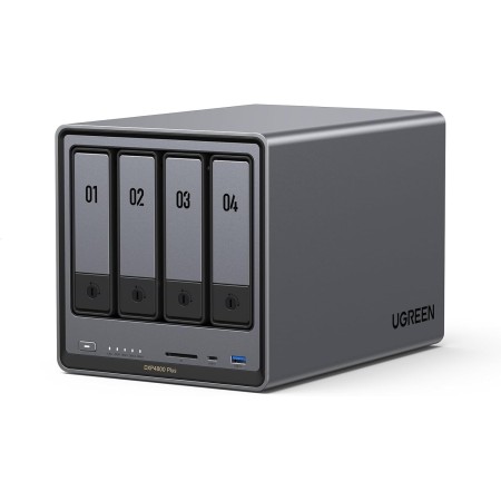UGREEN NASync DXP4800 Plus, NAS de Escritorio de 4 bahías, procesador Intel Pentium Gold 8505, 8 GB de RAM DDR5, SSD de 128
