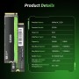 SAN ZANG MASTER M.2 SSD NVMe SSD PCIe Gen3x4 2280 Unidad interna de estado sólido, hasta 1700 MB/s, flash 3D NAND TLC,