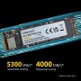 Intenso MI500 500 GB NVMe SSD, M.2 SSD Interno, PCIe 4.0 Gen4x4, 5300 MB/s de Lectura, 4000 MB/s de Escritura, Unidad de Estado