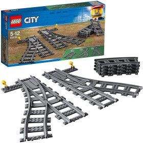 LEGO 60238 City Cambios de Agujas, Juguetes de Construcción para Niños entre 5 y 12 Años, Set Compatible con Vías de Tren y