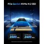 ORICO NVMe 1TB SSD M.2, PCIe Gen3x4 M2 2280 SSD, hasta 3100MB/s de Lectura y 1900MB/s de Escritura Disco Duro M2 Interno, 3D