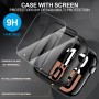 Diruite 2 Piezas Funda para Apple Watch Ultra/Ultra 2 49mm Protector Pantalla Cristal Templado Incorporado HD Protección