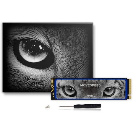 MOVE SPEED HB7450 4TB M.2 SSD | PCIe 4.0 Gen4 NVMe unidad de estado sólido - Velocidad de lectura de hasta 7,450 MB/s,
