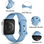 CeMiKa Compatible con Apple Watch Correa 38mm 40mm 41mm 42mm 44mm 45mm 46mm 49mm, Deportivas de Silicona Correas de Repuesto