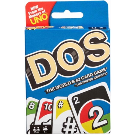 Mattel Games DOS, juego de cartas de UNO (Mattel FRM36)
