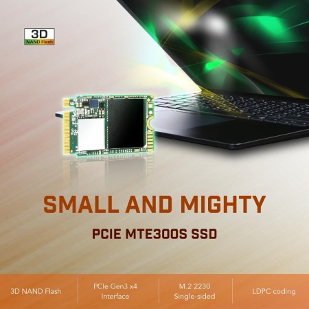 Transcend MTE300S 256GB NVMe PCIe Gen3 x4 M.2 2230 Internal Solid State Drive (SSD) 3D TLC NAND (TS256GMTE300S)