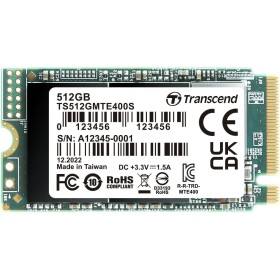 Transcend MTE400S 512 GB NVMe PCIe Gen3 x4 M.2 2242 Unidad de Estado sólido Interno 3D TLC NAND (TS512GMTE400S)