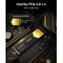 ORICO 1TB NVMe SSD M.2, PCIe 4.0X4 - hasta 7400MB/s M2 SSD, Flash NAND 3D Disco Duro M.2 Interno, Compatible con macOS Windows