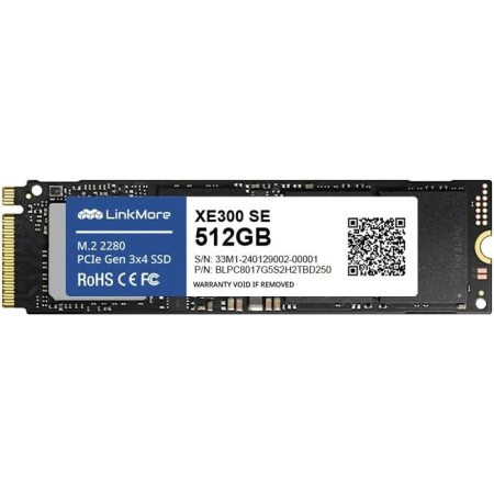 LinkMore XE200 256GB Disco Duro NVMe SSD M.2 2280, PCIe Gen3.0x4 M.2 SSD, Compatibilidad con NVMe 1.3, Unidad de Estado sólido,