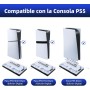 Wigearss PS5/PS5 Slim/PS5 Pro Soporte Vertical Ventiladores de Refrigeración y Estación de Carga de Dual Dontrolador, Soporte