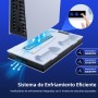 Wigearss PS5/PS5 Slim/PS5 Pro Soporte Vertical Ventiladores de Refrigeración y Estación de Carga de Dual Dontrolador, Soporte