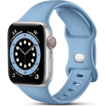 CeMiKa Compatible con Apple Watch Correa 38mm 40mm 41mm 42mm 44mm 45mm 46mm 49mm, Deportivas de Silicona Correas de Repuesto