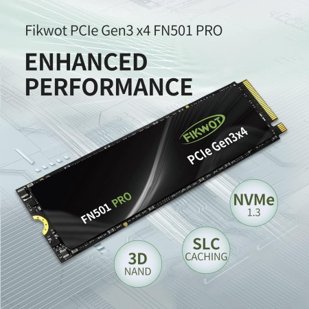 Fikwot FX550 NVMe SSD 2TB M.2 SSD PCIe 3.0×4, Read Up to 3,500 MB/s, M2 2280 Internal Soild State Drive, Compatible with