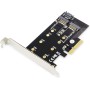 DIGITUS M.2 NVMe SSD PCIexpress - Tarjeta de expansión (x16, Compatible con Unidades de Disco Duro de tamaño 80, 60, 42 y 30 mm)