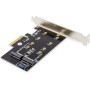DIGITUS M.2 NVMe SSD PCIexpress - Tarjeta de expansión (x16, Compatible con Unidades de Disco Duro de tamaño 80, 60, 42 y 30 mm)