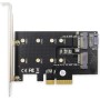 DIGITUS M.2 NVMe SSD PCIexpress - Tarjeta de expansión (x16, Compatible con Unidades de Disco Duro de tamaño 80, 60, 42 y 30 mm)