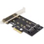 DIGITUS M.2 NVMe SSD PCIexpress - Tarjeta de expansión (x16, Compatible con Unidades de Disco Duro de tamaño 80, 60, 42 y 30 mm)