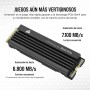 Corsair MP600 Pro LPX 1TB PCIe Gen4 x4 NVMe M.2 SSD - Optimizada para PS5 (hasta 7.100 MB/s Velocidad de Lectura Secuencial y de