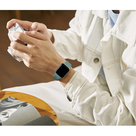 Mastten 8 Pack Correas Compatible con Apple Watch Correa 38mm 40mm 41mm 42mm, Banda de Correa de Silicona Sport Suave para Apple