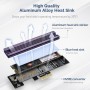 ELUTENG M.2 adaptadores PCIe nvme Tarjeta de expansión m.2 ssd, solución de disipador de Calor de Aluminio, Soporte para PCI