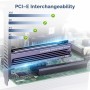 ELUTENG M.2 adaptadores PCIe nvme Tarjeta de expansión m.2 ssd, solución de disipador de Calor de Aluminio, Soporte para PCI