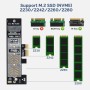 ELUTENG M.2 adaptadores PCIe nvme Tarjeta de expansión m.2 ssd, solución de disipador de Calor de Aluminio, Soporte para PCI