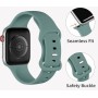 Mastten 8 Pack Correas Compatible con Apple Watch Correa 38mm 40mm 41mm 42mm, Banda de Correa de Silicona Sport Suave para Apple