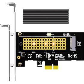 GLOTRENDS PA09-X1-HS Adaptador M.2 NVMe a PCIe X1 con disipador térmico M.2 para SSD M.2 NVMe 2230/2242/2260/2280, instalación