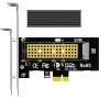 GLOTRENDS PA09-X1-HS Adaptador M.2 NVMe a PCIe X1 con disipador térmico M.2 para SSD M.2 NVMe 2230/2242/2260/2280, instalación