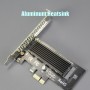 GLOTRENDS PA09-X1-HS Adaptador M.2 NVMe a PCIe X1 con disipador térmico M.2 para SSD M.2 NVMe 2230/2242/2260/2280, instalación