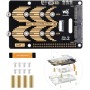 Waveshare PCIe a 2-CH M.2 HAT, compatible con Raspberry Pi 5, compatible con unidad de estado sólido M.2 NVMe 2230 2242 2280,