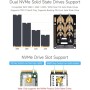 Waveshare PCIe a 2-CH M.2 HAT, compatible con Raspberry Pi 5, compatible con unidad de estado sólido M.2 NVMe 2230 2242 2280,