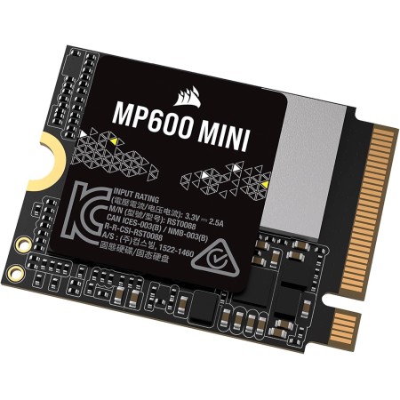 Corsair MP600 Mini 1 TB M.2 NVMe PCIe x4 Gen4 SSD – M.2 2230 – hasta 7.000MB/seg Lectura Secuencial – NAND 3D TLC de Alta