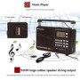 FM/AM/SW Radio de banda completa Bluetooth Digital Retro Radio Hifi po