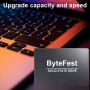 ByteFest SSD 256GB para Mac, M.2 NVMe PCIe Gen3x4, Disco Duro SSD Interno para Apple MacBook Pro Retina 13" A1708 (2016-2017)