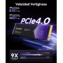 ORICO NVMe 2TB SSD M2, PCIe Gen4x4 M.2 SSD, hasta 5200MB/s, Disco Duro M2 Interno 3D QLC NAND, Caché Dinámica SLC, Compatible