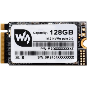 Waveshare SK M2 NVME 2242 128GB Solid State Drive, 3D TLC Flash Memory, High-Speed Reading/Writing Compatible with