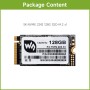 Waveshare SK M2 NVME 2242 128GB Solid State Drive, 3D TLC Flash Memory, High-Speed Reading/Writing Compatible with
